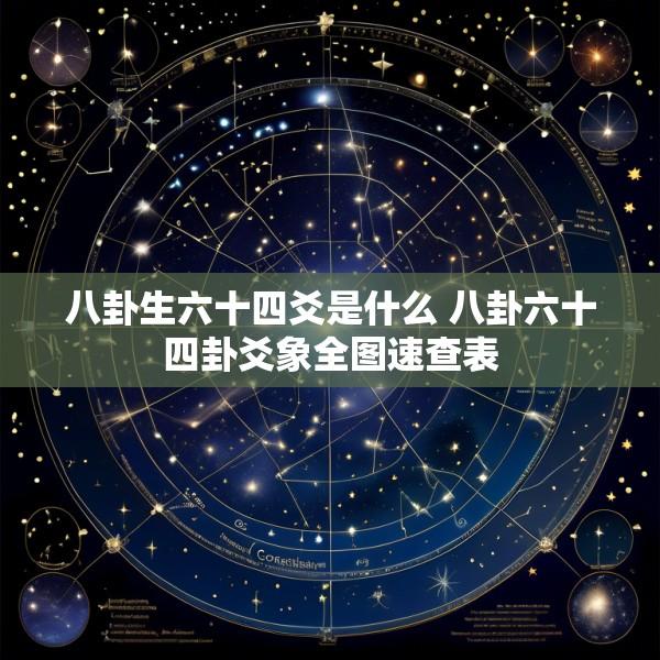 八卦生六十四爻是什么 八卦六十四卦爻象全图速查表