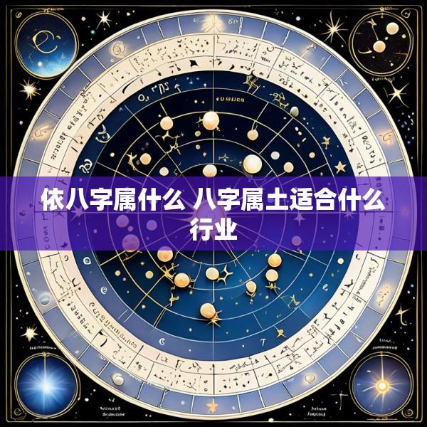 依八字属什么 八字属土适合什么行业