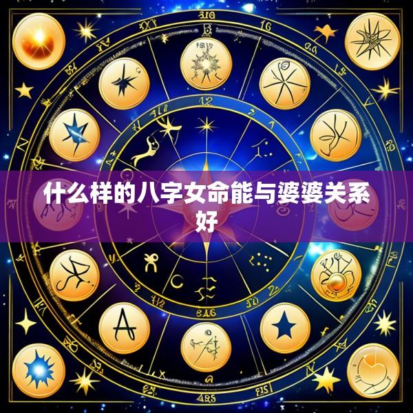 什么样的八字女命能与婆婆关系好