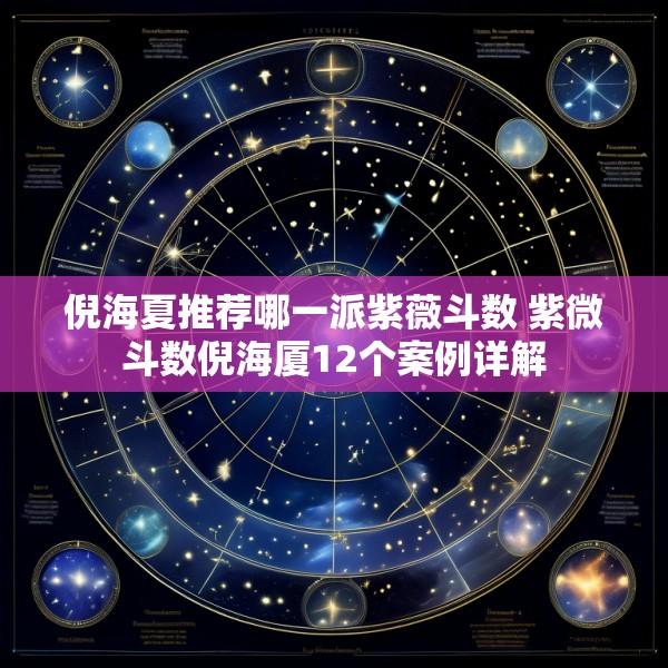倪海夏推荐哪一派紫薇斗数 紫微斗数倪海厦12个案例详解