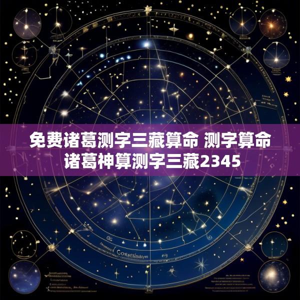 免费诸葛测字三藏算命 测字算命 诸葛神算测字三藏2345