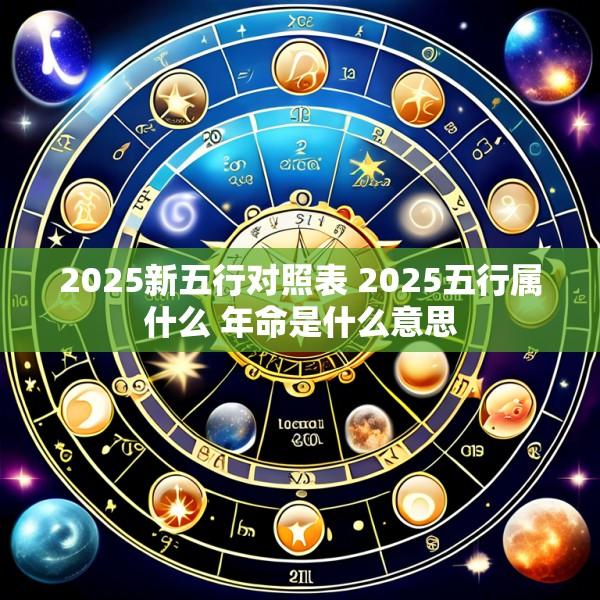 2025新五行对照表 2025五行属什么 年命是什么意思