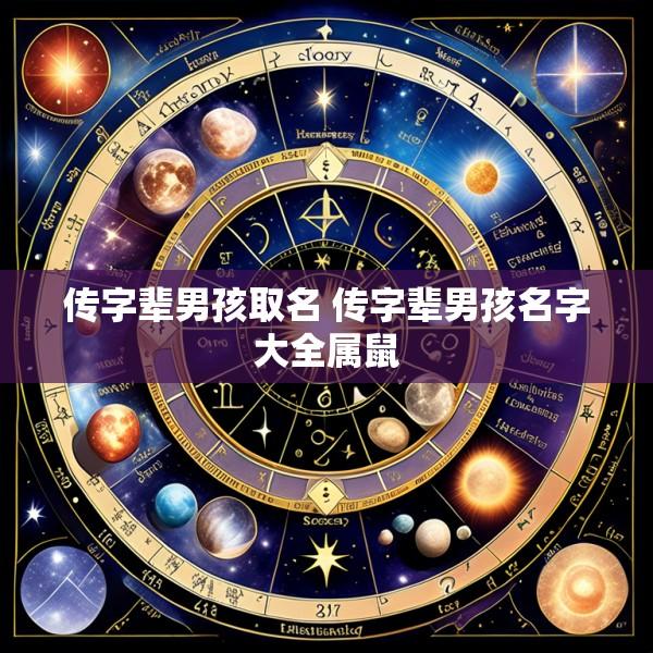 传字辈男孩取名 传字辈男孩名字大全属鼠