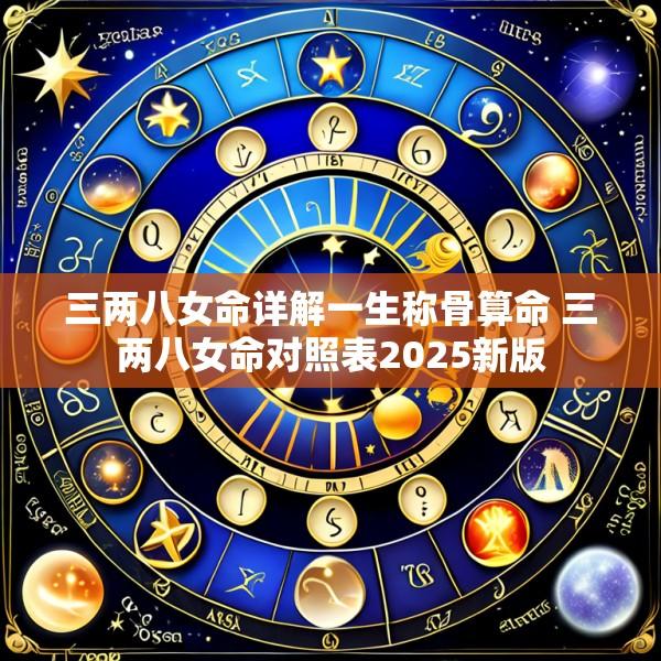 三两八女命详解一生称骨算命 三两八女命对照表2025新版