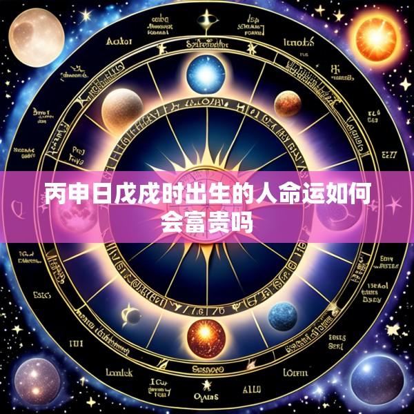 丙申日戊戍时出生的人命运如何会富贵吗