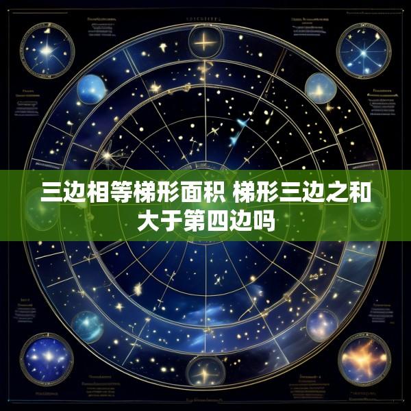 三边相等梯形面积 梯形三边之和大于第四边吗
