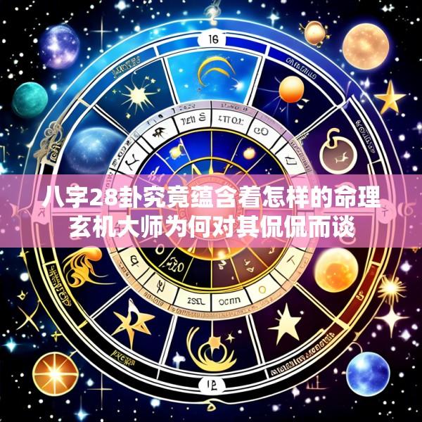 八字28卦究竟蕴含着怎样的命理玄机大师为何对其侃侃而谈