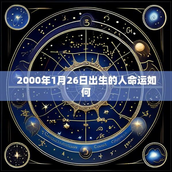2000年1月26日出生的人命运如何