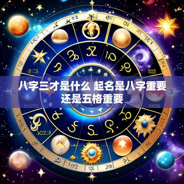 八字三才是什么 起名是八字重要还是五格重要