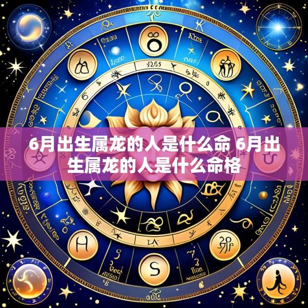 6月出生属龙的人是什么命 6月出生属龙的人是什么命格