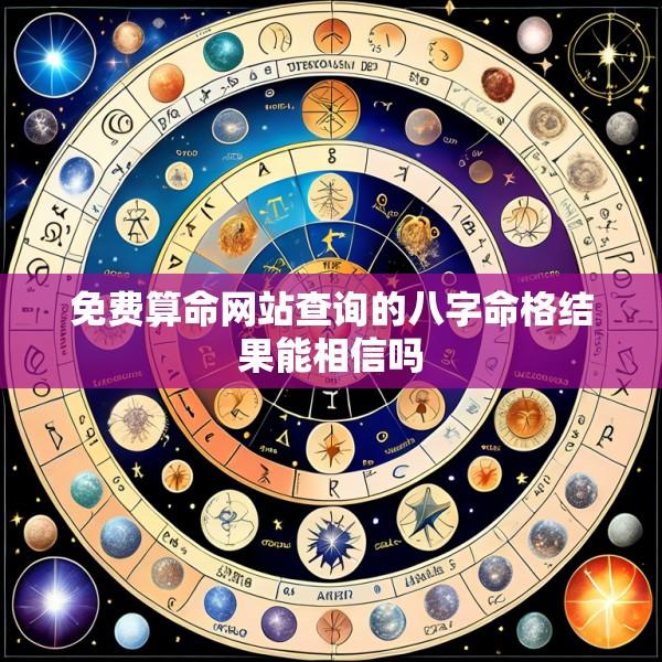 免费算命网站查询的八字命格结果能相信吗