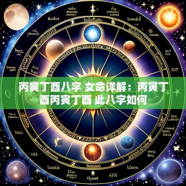 丙寅丁酉八字 女命详解：丙寅丁酉丙寅丁酉 此八字如何