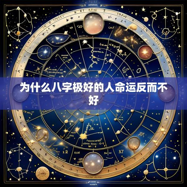 为什么八字极好的人命运反而不好