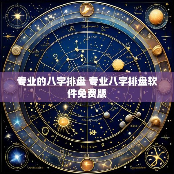 专业的八字排盘 专业八字排盘软件免费版