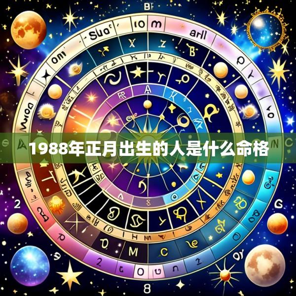 1988年正月出生的人是什么命格