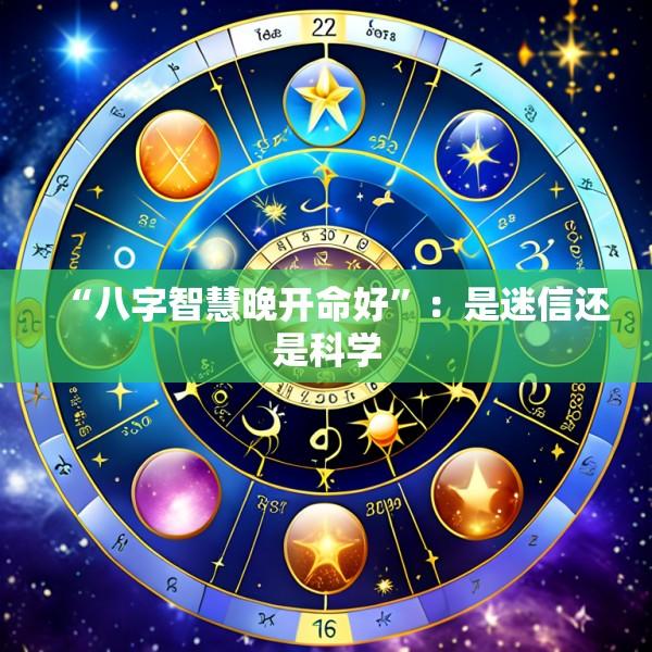 “八字智慧晚开命好”：是迷信还是科学