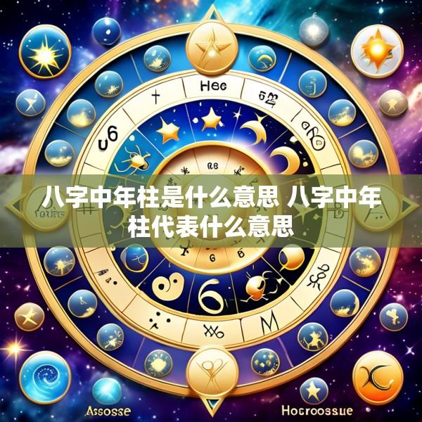 八字中年柱是什么意思 八字中年柱代表什么意思