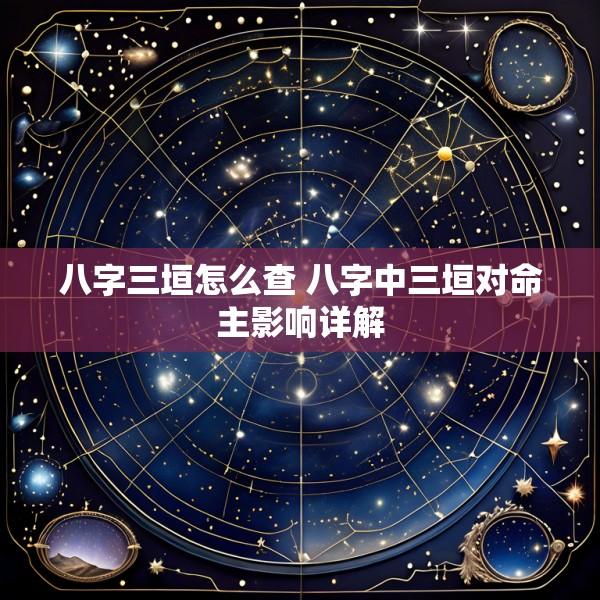 八字三垣怎么查 八字中三垣对命主影响详解