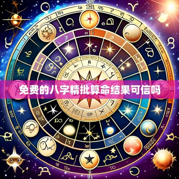 免费的八字精批算命结果可信吗