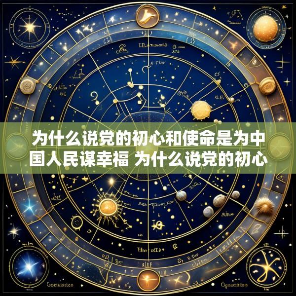为什么说党的初心和使命是为中国人民谋幸福 为什么说党的初心和使命是为人民谋幸福、为民族谋复兴