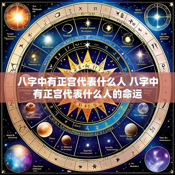 八字中有正宫代表什么人 八字中有正宫代表什么人的命运