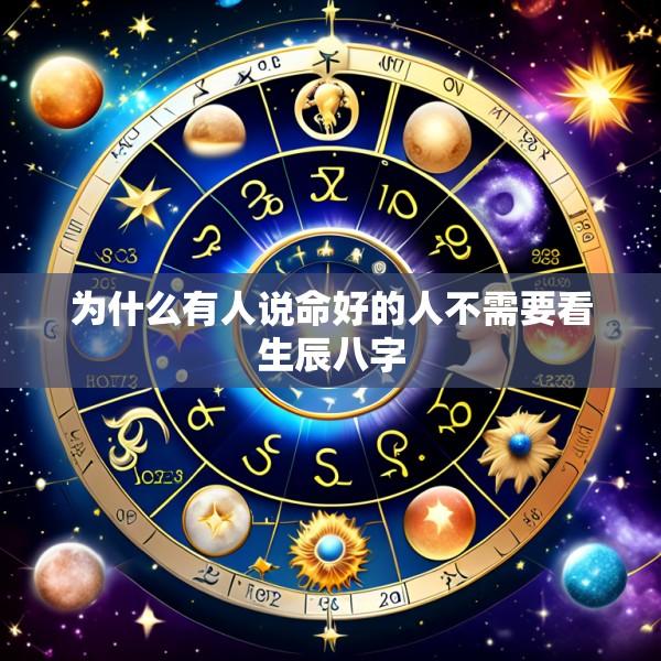 为什么有人说命好的人不需要看生辰八字