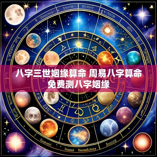 八字三世姻缘算命 周易八字算命免费测八字姻缘