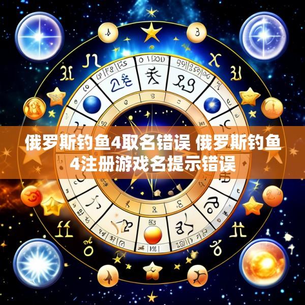 俄罗斯钓鱼4取名错误 俄罗斯钓鱼4注册游戏名提示错误
