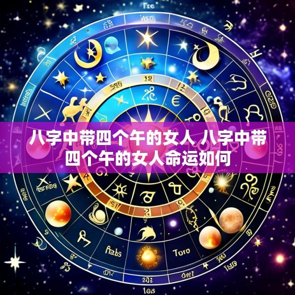 八字中带四个午的女人 八字中带四个午的女人命运如何