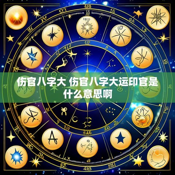 伤官八字大 伤官八字大运印官是什么意思啊