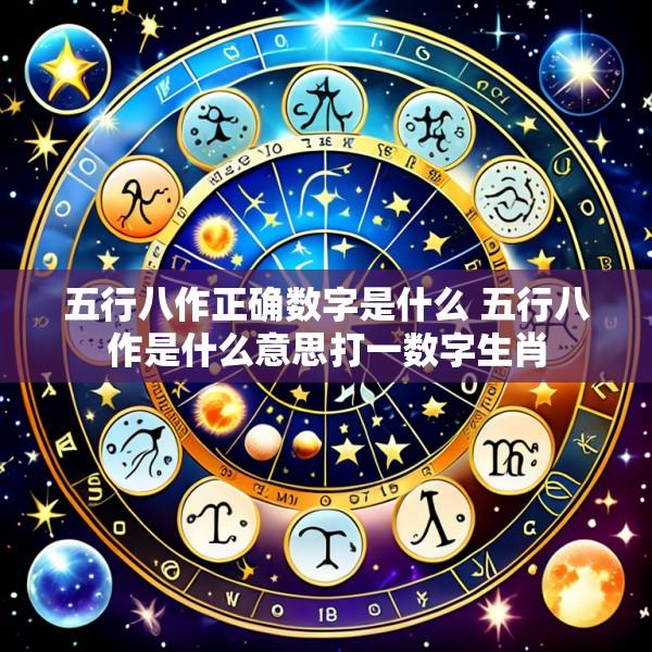 五行八作正确数字是什么 五行八作是什么意思打一数字生肖