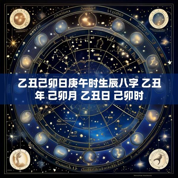 乙丑己卯日庚午时生辰八字 乙丑年 己卯月 乙丑日 己卯时