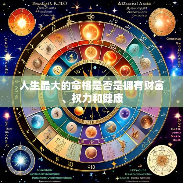 人生最大的命格是否是拥有财富、权力和健康