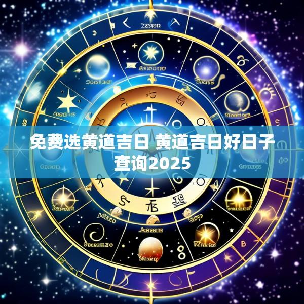 免费选黄道吉日 黄道吉日好日子查询2025
