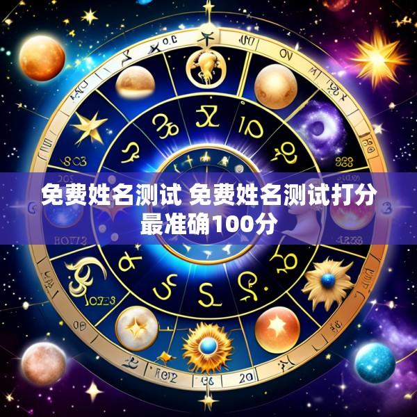 免费姓名测试 免费姓名测试打分最准确100分
