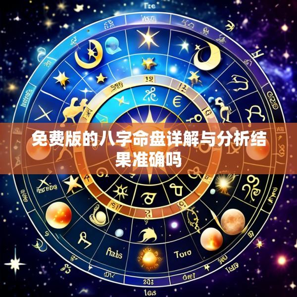 免费版的八字命盘详解与分析结果准确吗