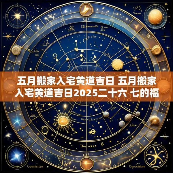 五月搬家入宅黄道吉日 五月搬家入宅黄道吉日2025二十六 七的福位