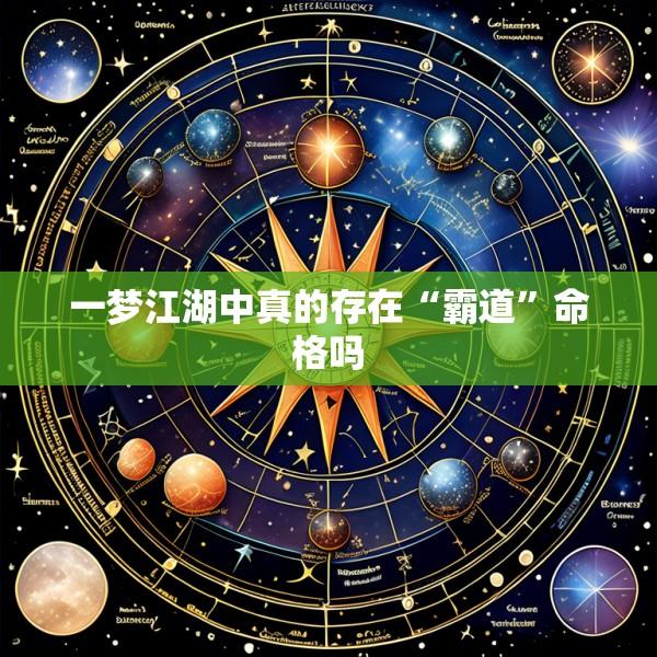 一梦江湖中真的存在“霸道”命格吗