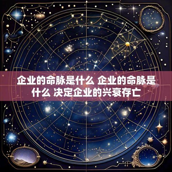 企业的命脉是什么 企业的命脉是什么 决定企业的兴衰存亡
