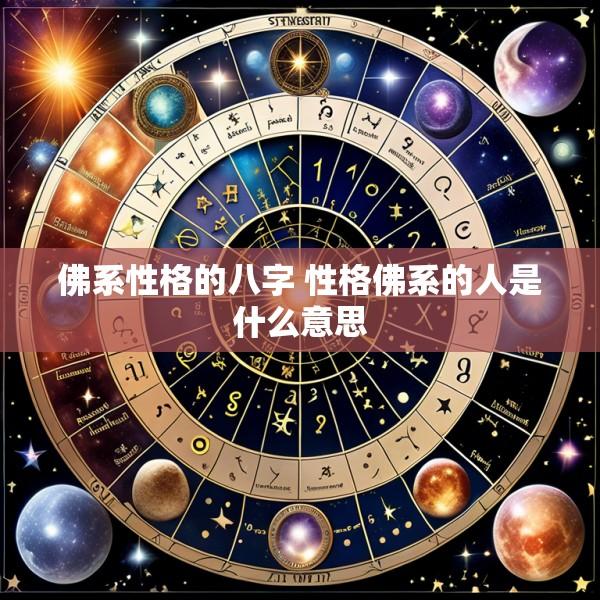 佛系性格的八字 性格佛系的人是什么意思