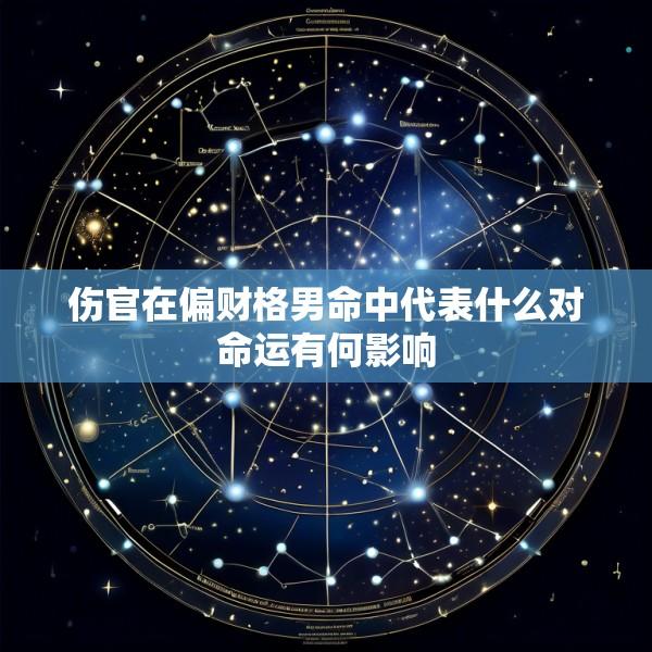伤官在偏财格男命中代表什么对命运有何影响