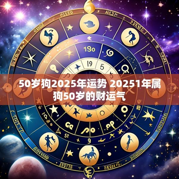 50岁狗2025年运势 20251年属狗50岁的财运气