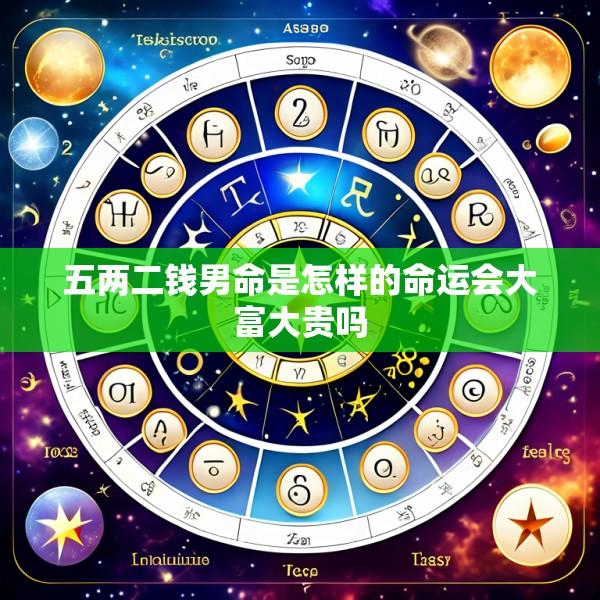 五两二钱男命是怎样的命运会大富大贵吗