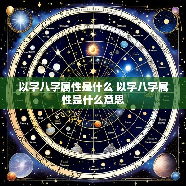 以字八字属性是什么 以字八字属性是什么意思