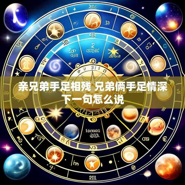 亲兄弟手足相残 兄弟俩手足情深下一句怎么说