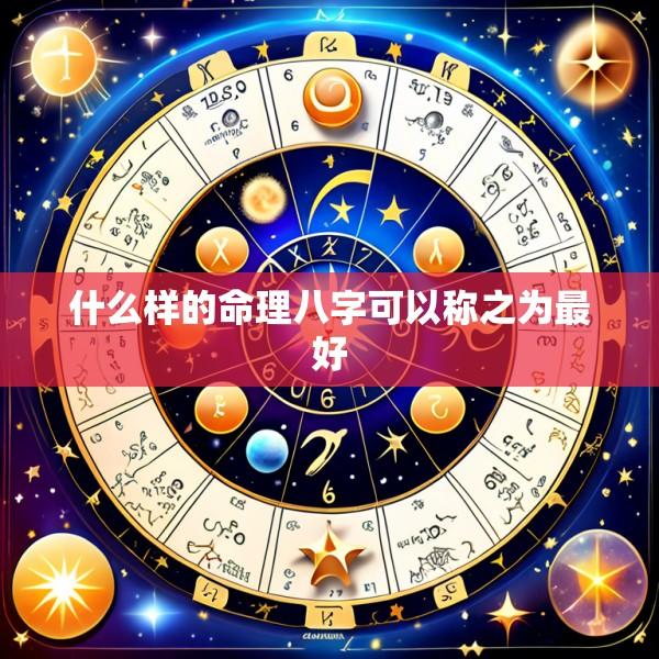 什么样的命理八字可以称之为最好