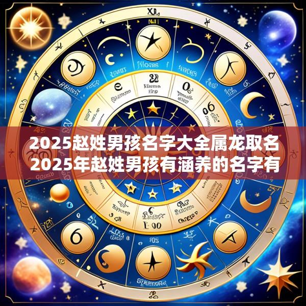 2025赵姓男孩名字大全属龙取名 2025年赵姓男孩有涵养的名字有哪些