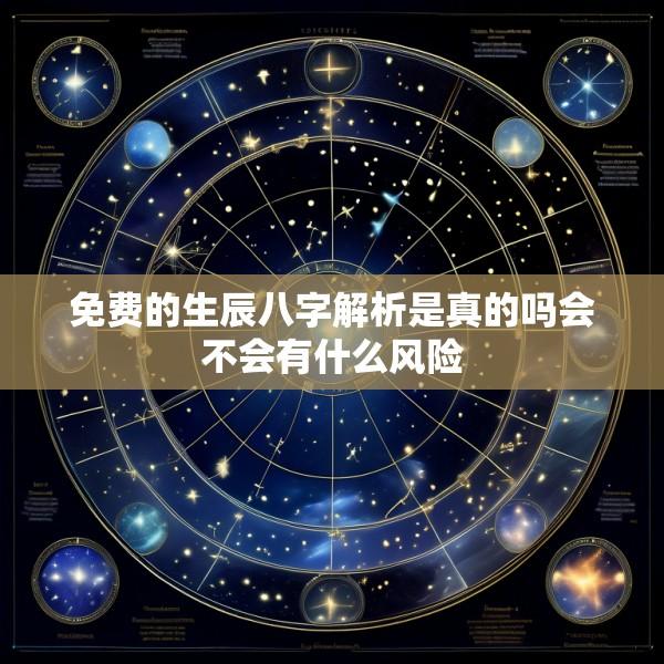 免费的生辰八字解析是真的吗会不会有什么风险