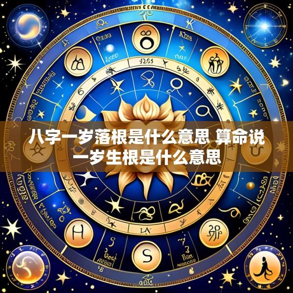 八字一岁落根是什么意思 算命说一岁生根是什么意思