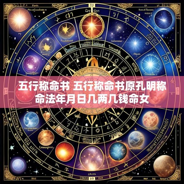 五行称命书 五行称命书原孔明称命法年月日几两几钱命女